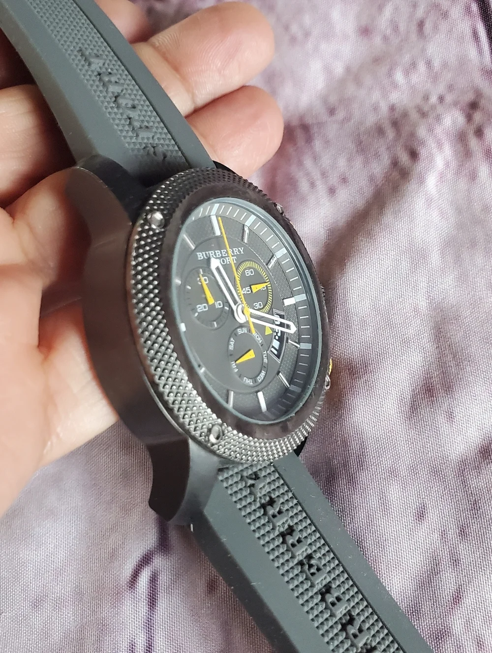 Burberry Sport Endurance Chronograph Watch Gray. For Parts - Picture 5 of 11
